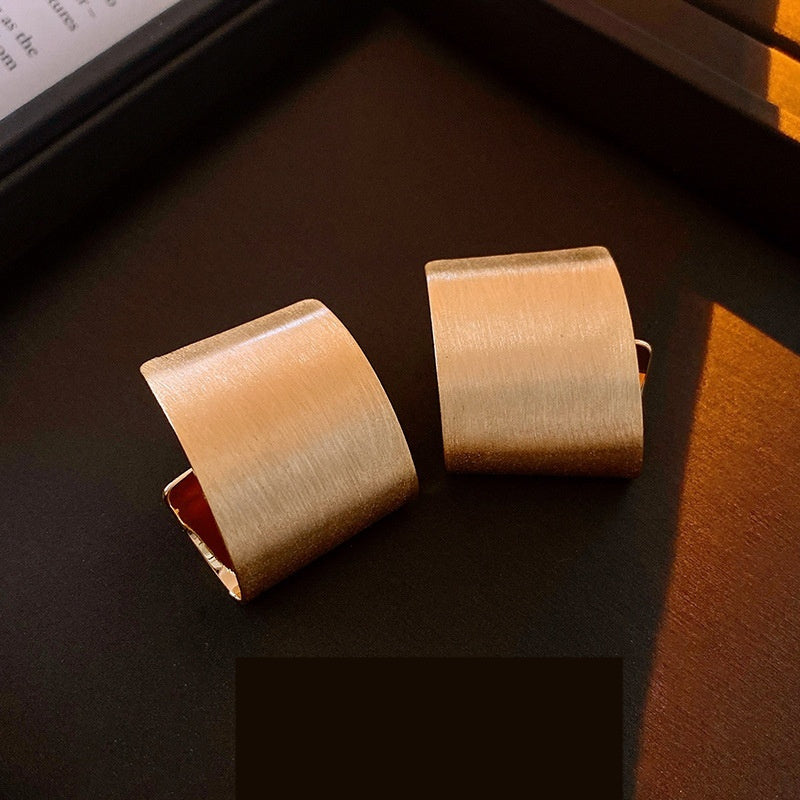 Electroplating Brushed Earrings Bangle Jewelry Suit Advanced Sense Ornament - electronic accessories