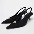 Elegant Black High Heeled Shoes for Ladies - black / 42