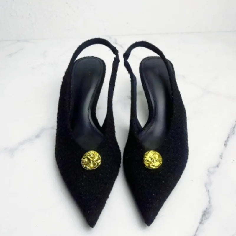 Elegant Black High Heeled Shoes for Ladies