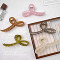 Elegant Jelly Color Bow Hair Claw