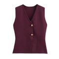 Elegant Knitted Tank Vest Top - Other