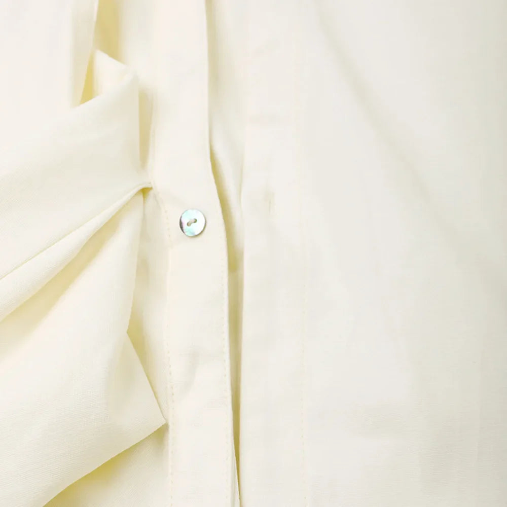 Elegant Long Sleeve Solid Blouses Women