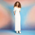 Elegant Off Shoulder Maxi Dress Backless High Waist Slimming Long - Other