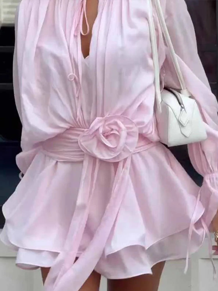 Elegant Ruffle Women’s Dress