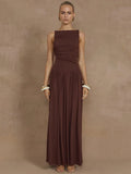 Elegant Sleeveless Maxi Dress For Women