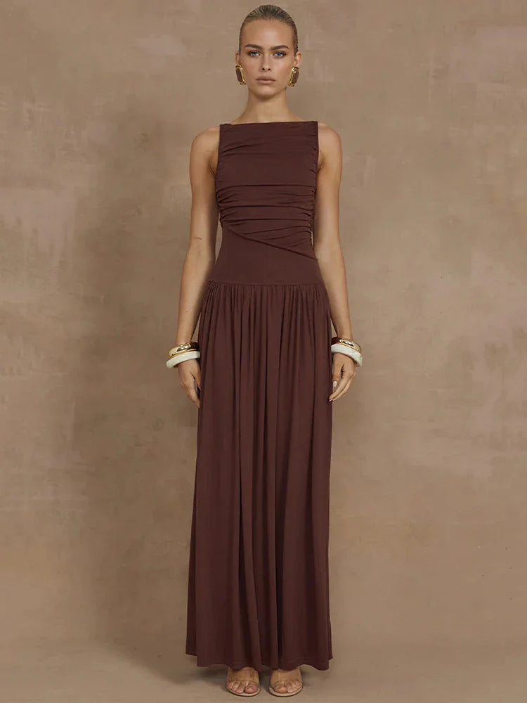 Elegant Sleeveless Maxi Dress For Women
