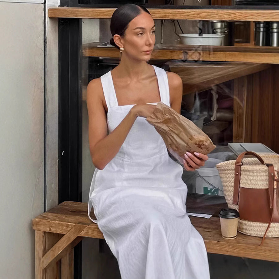 Elegant Sling Backless Dress - Other