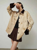 Elegant Women Pearl Embellished Jacket