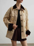 Elegant Women Pearl Embellished Jacket