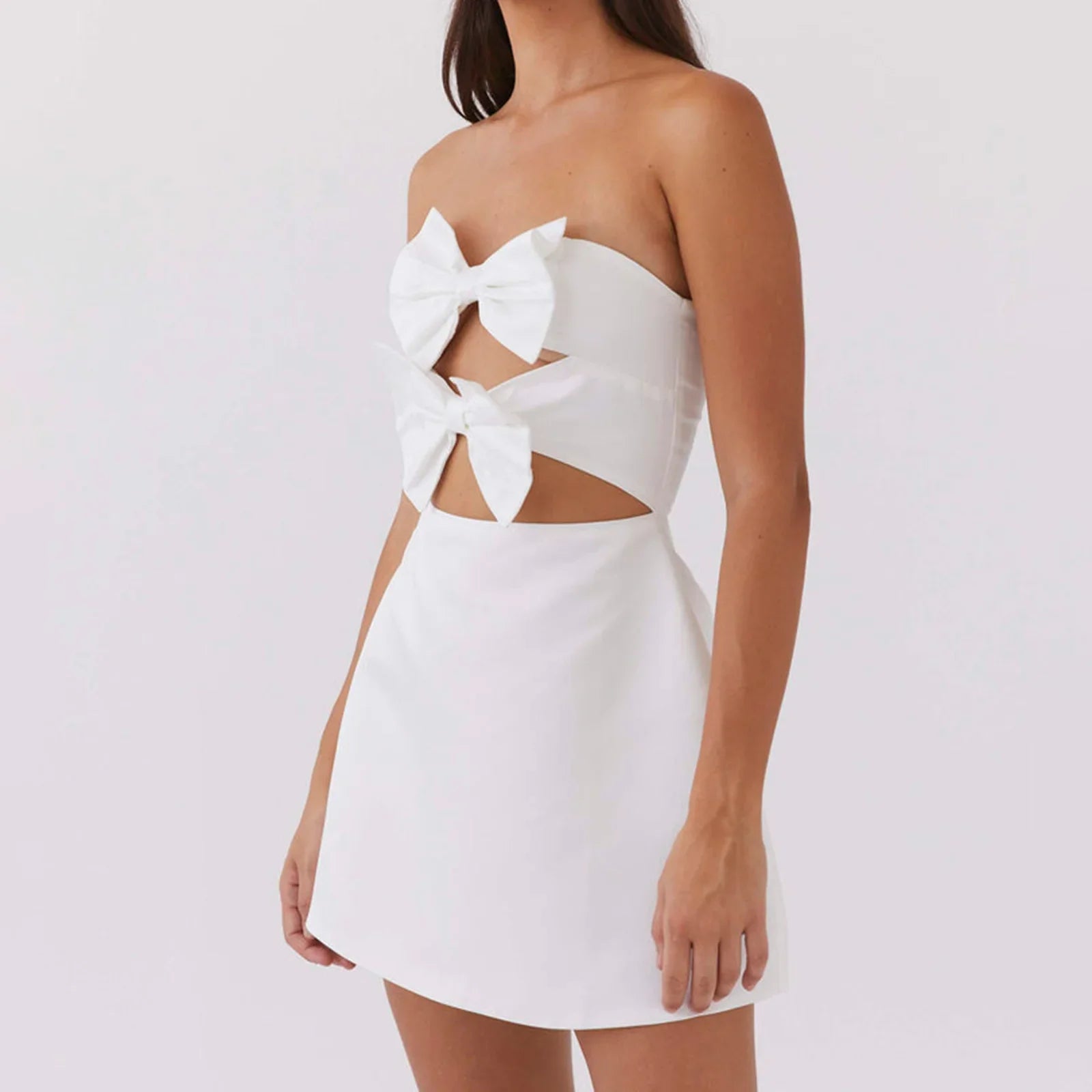 Elegant Women Strapless Tube Dress