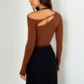 Elegant Women’s Asymmetric Cropped Top