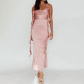 Elegant Women’s Long Bodycon Dress - D / M