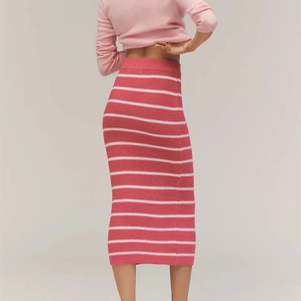 Elegant Women’s Long Knit Skirt Slim Fit