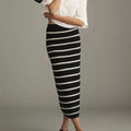 Elegant Women’s Long Knit Skirt Slim Fit - A / L