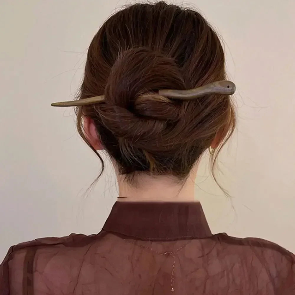 Elegant Wood Hair Stick for Women Hairpins