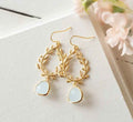 Emerald Wheat Ear Earrings - Norellé