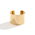 Exaggerate Punk Gold Silver Color Metal Cuff Bangles - gold 1