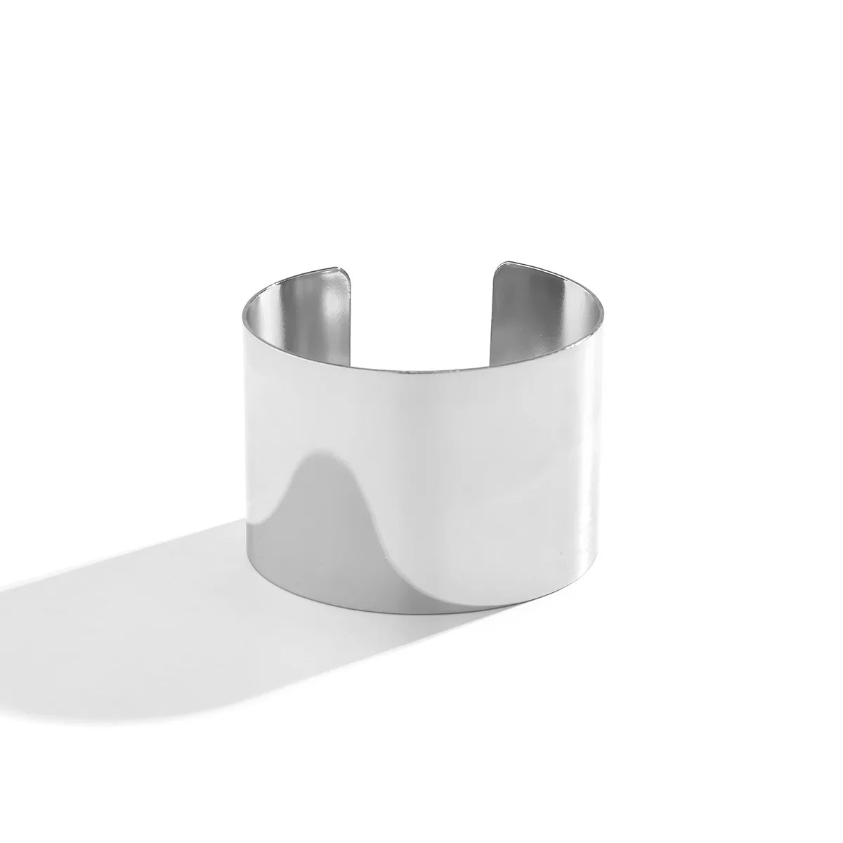 Exaggerate Punk Gold Silver Color Metal Cuff Bangles - silver