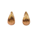 Exaggerated Advanced 18K Gold Stripes Water Drop Ear Studs Personality - WK507 - electronic accessories