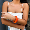 Exaggerated Design Polygon Translucent Bracelet - Orange - electronic accessories