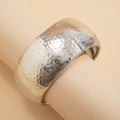 Exaggerated Glossy Square Notched Irregular Bracelet - 02 Silver 2367 / Specifications - electronic accessories