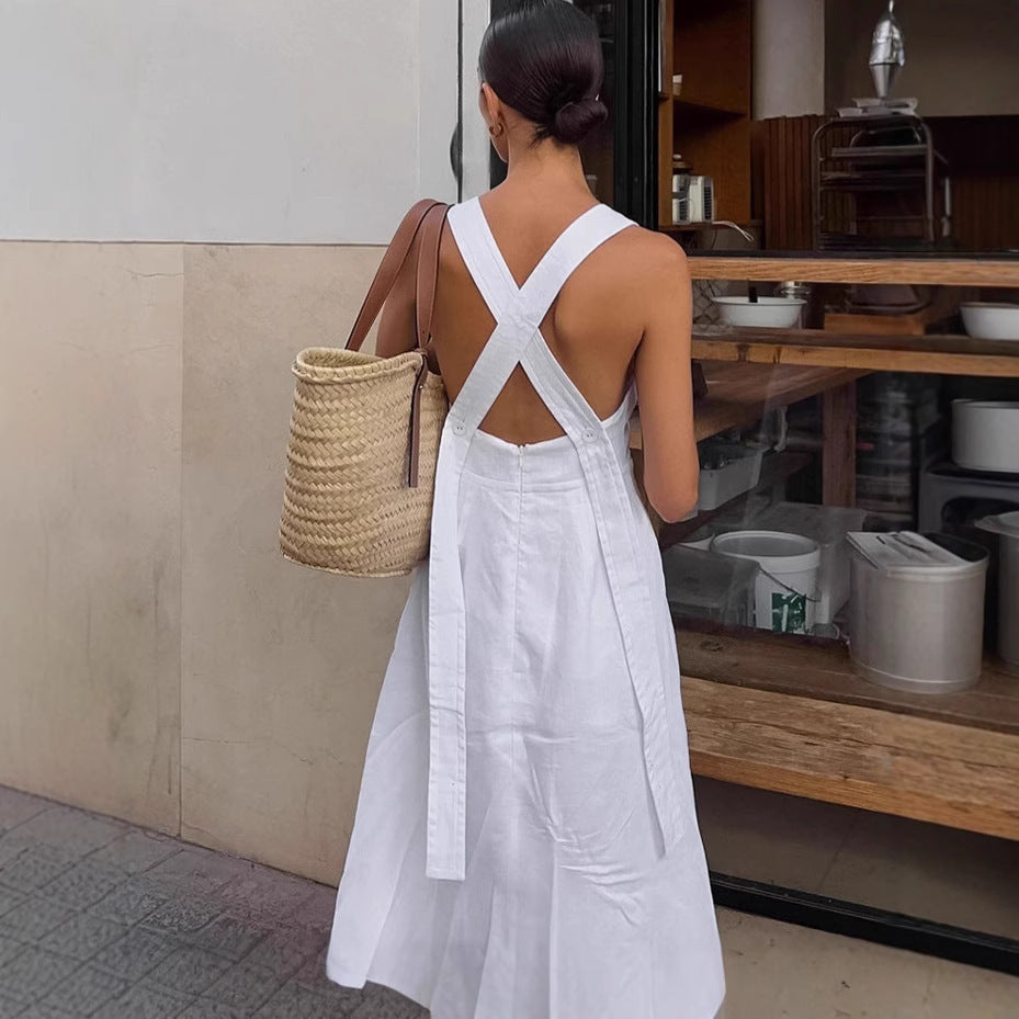 Elegant Sling Backless Dress - Norellé
