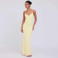 Slim-fit Contrast Colors Backless Sling Dress - Norellé