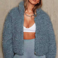 Fashion Cashmere Cardigan Short Jacket Lamb Wool Coat Women - Norellé