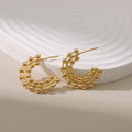 Retro Simple Circle Earrings Design French Style - Norellé