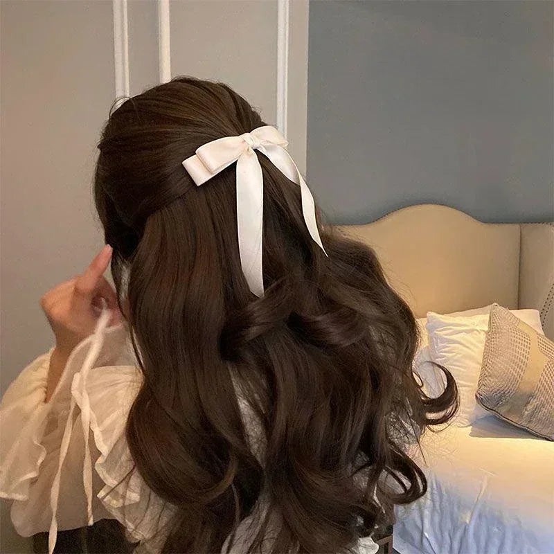 Fabric Hair Bow Hairpin