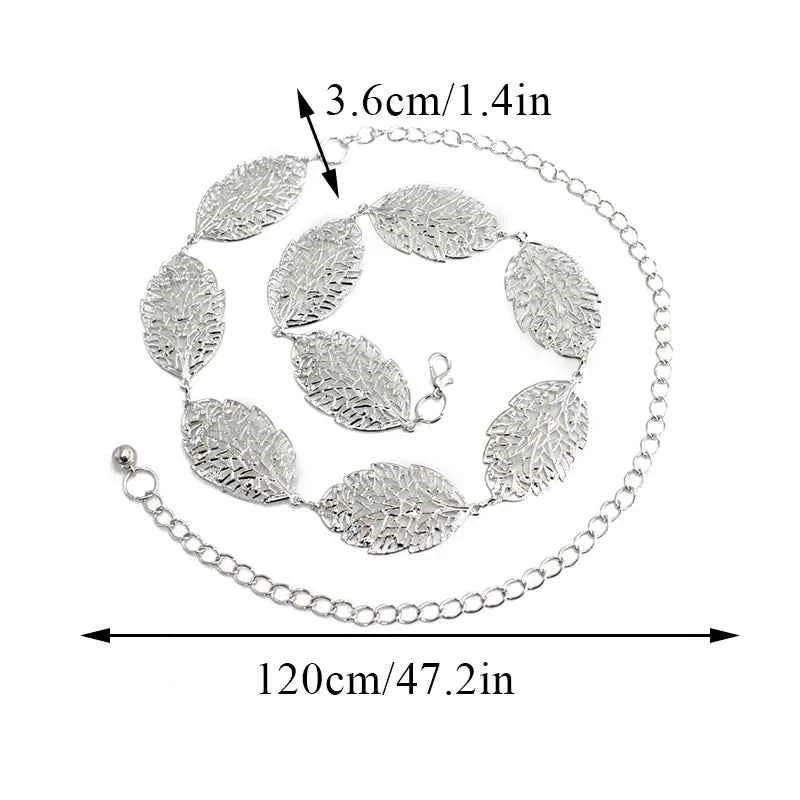 Fashion Circle Metal Waist Chain Belt