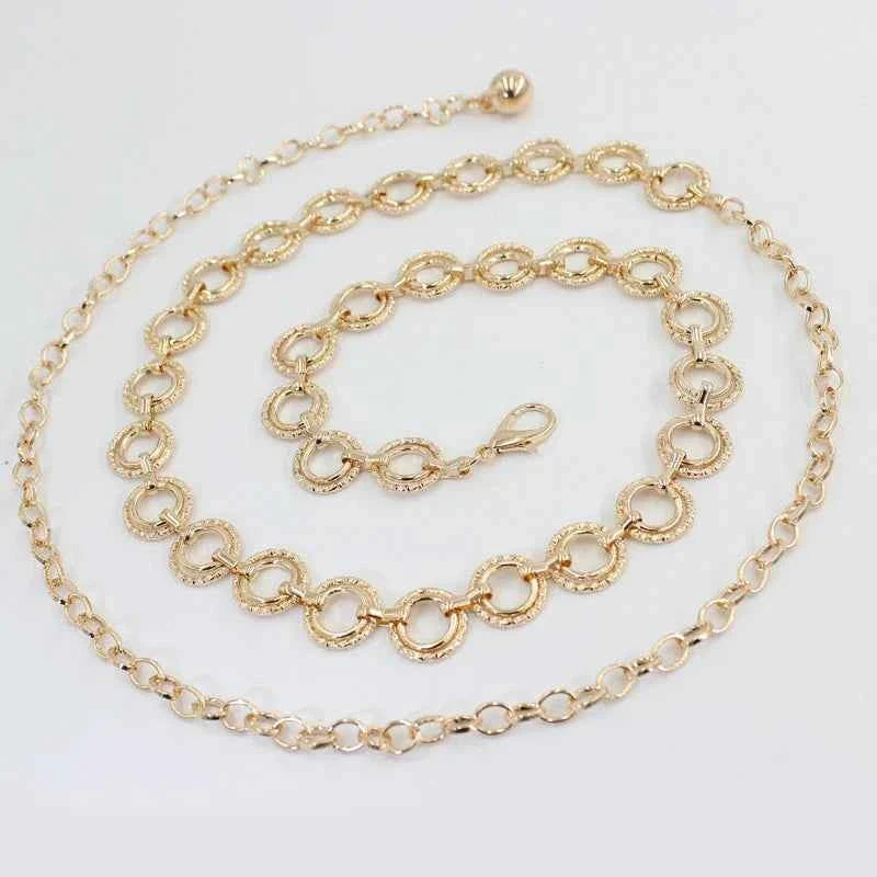 Fashion Circle Metal Waist Chain Belt
