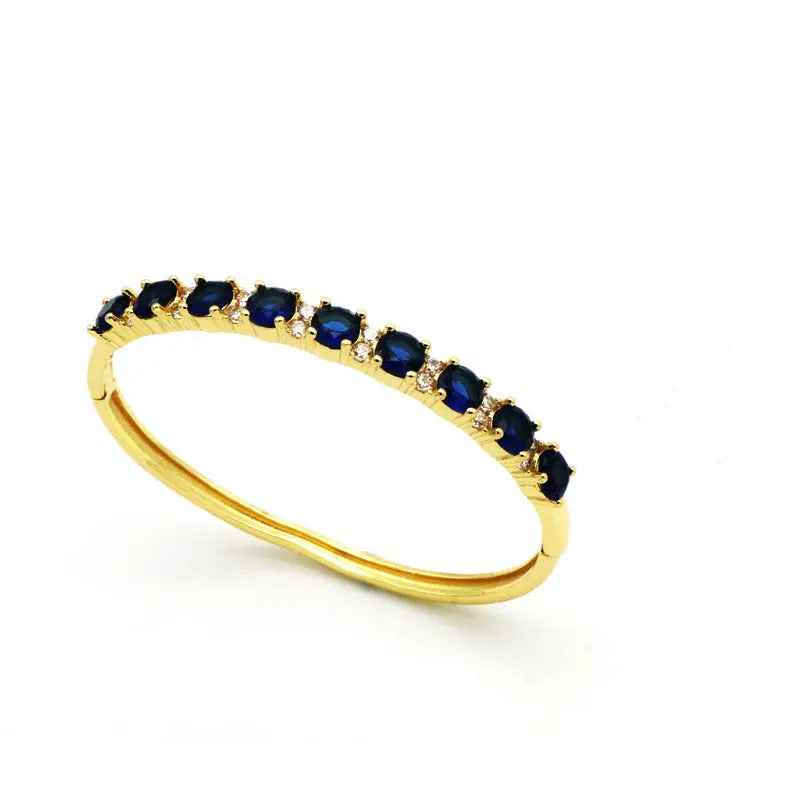 Fashion Color Zircon Bracelet Niche Female - Blue - electronic accessories