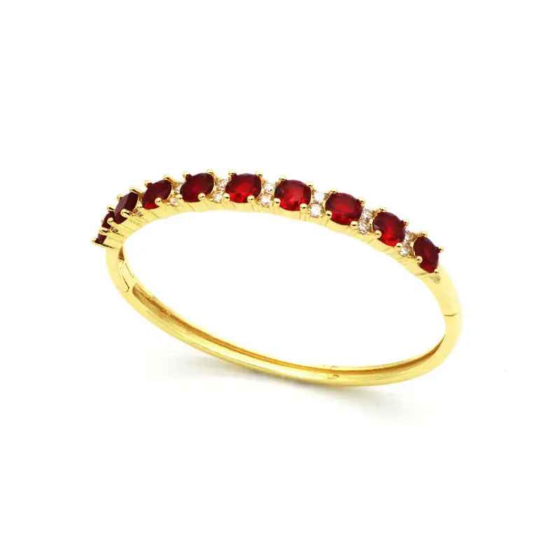 Fashion Color Zircon Bracelet Niche Female - Red - electronic accessories