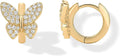 Fashion Copper Inlaid Zirconium Butterfly Ear Ring Niche - Gold - electronic accessories