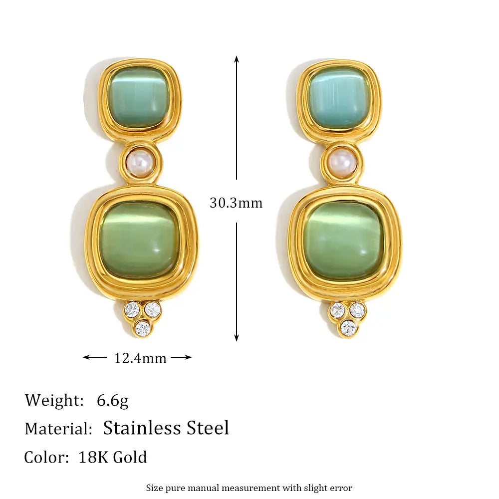 Fashion Earrings Stainless Steel - Gold - electronic accessories