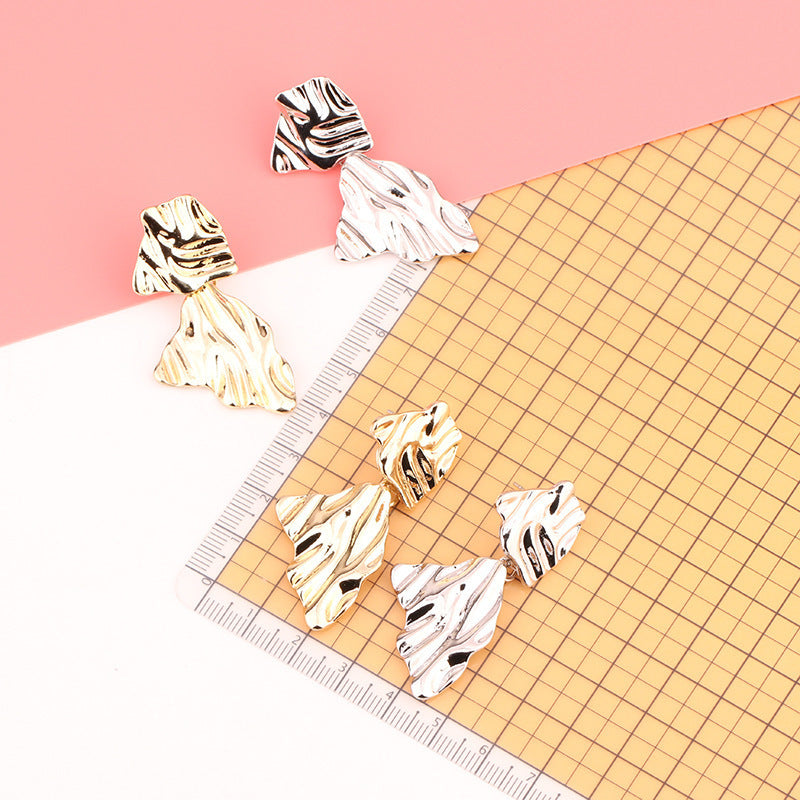 Fashion Exaggerated Irregular Earrings Simple Geometric Female Vintage - Style 3 Gold - electronic accessories