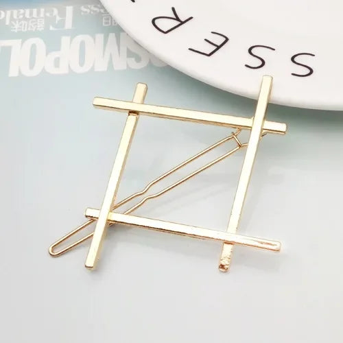 Fashion Geometric Mental Hairpins - P3-Gold