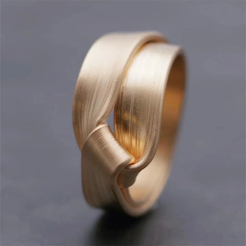 Fashion Handmade Brushed Ring Simple All-match - Opening Adjustable - electronic accessories