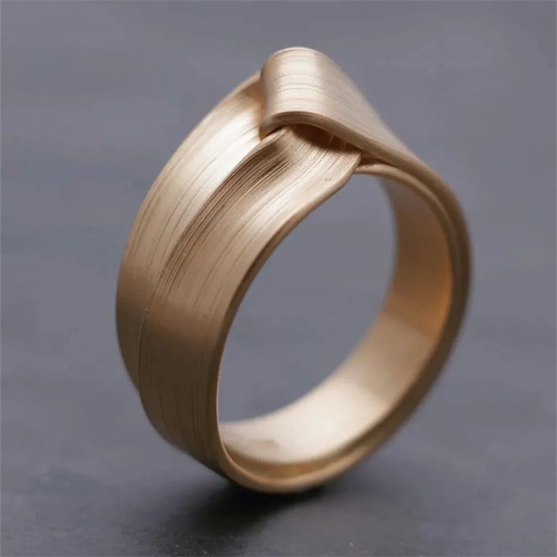 Fashion Handmade Brushed Ring Simple All-match - Opening Adjustable - electronic accessories