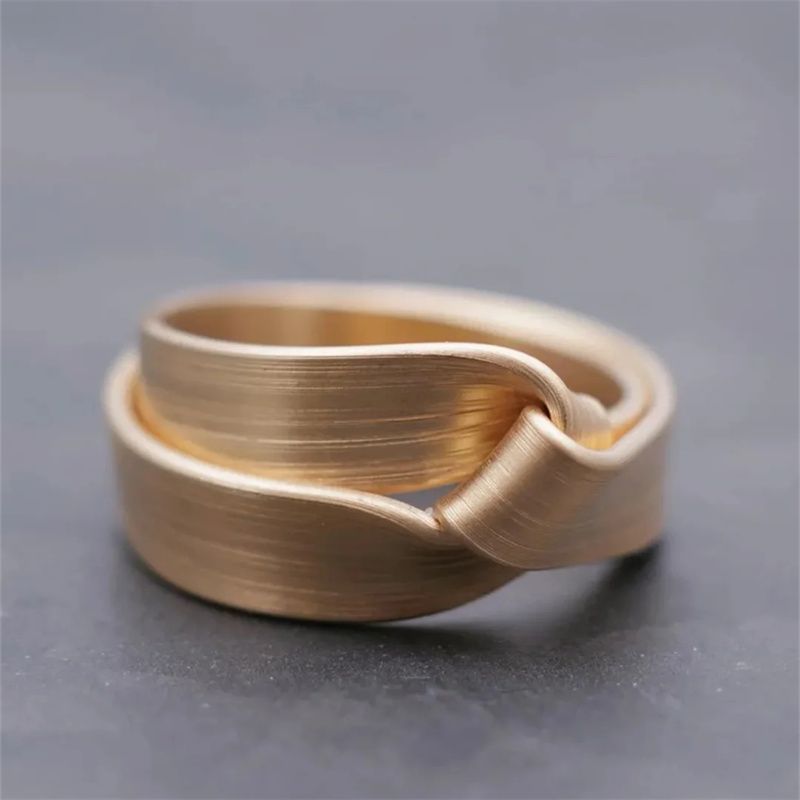 Fashion Handmade Brushed Ring Simple All-match - Opening Adjustable - electronic accessories