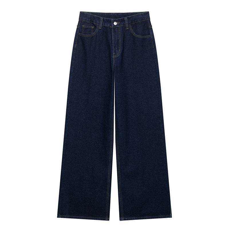 Fashion Loose Blue Denim 2-piece Set Vintage Long Sleeve Shirt Trousers - Pants / L - Other