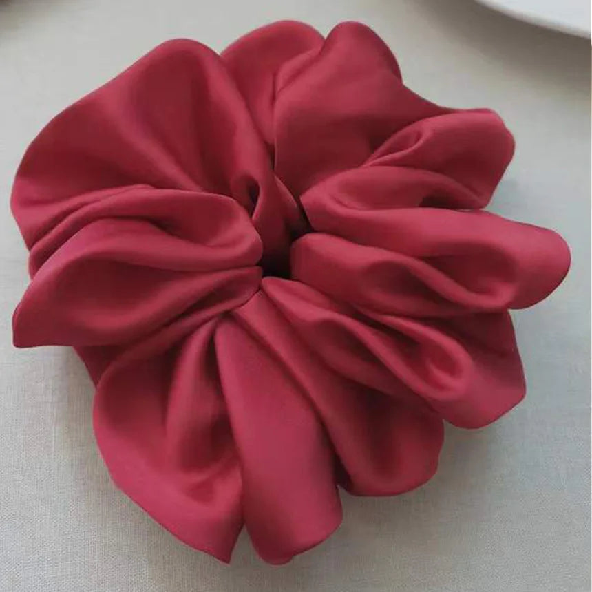 Fashion Oversized Silk Scrunchies for Women - 13