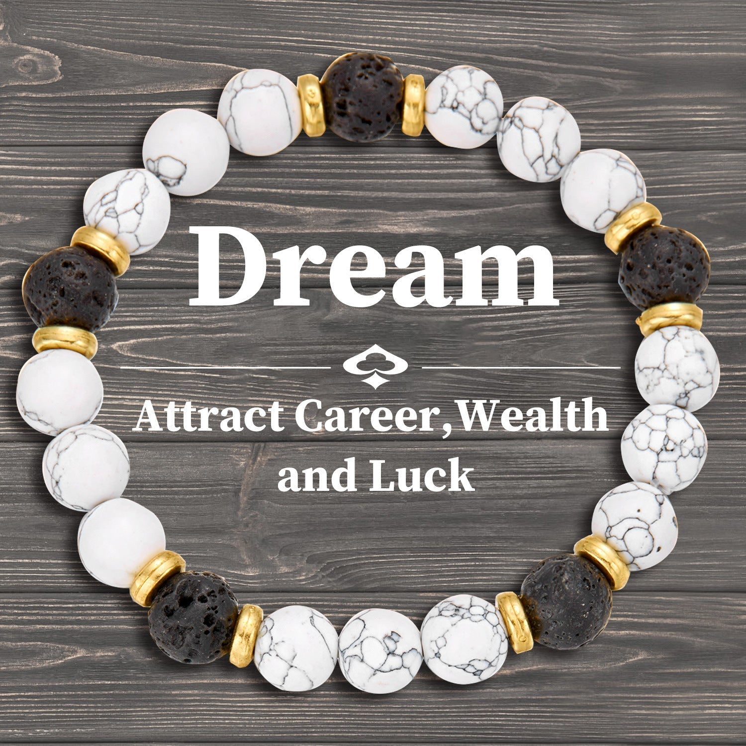 Fashion Personality Meaning Love Natural Stone Bracelet - BR24Y04079 - electronic accessories