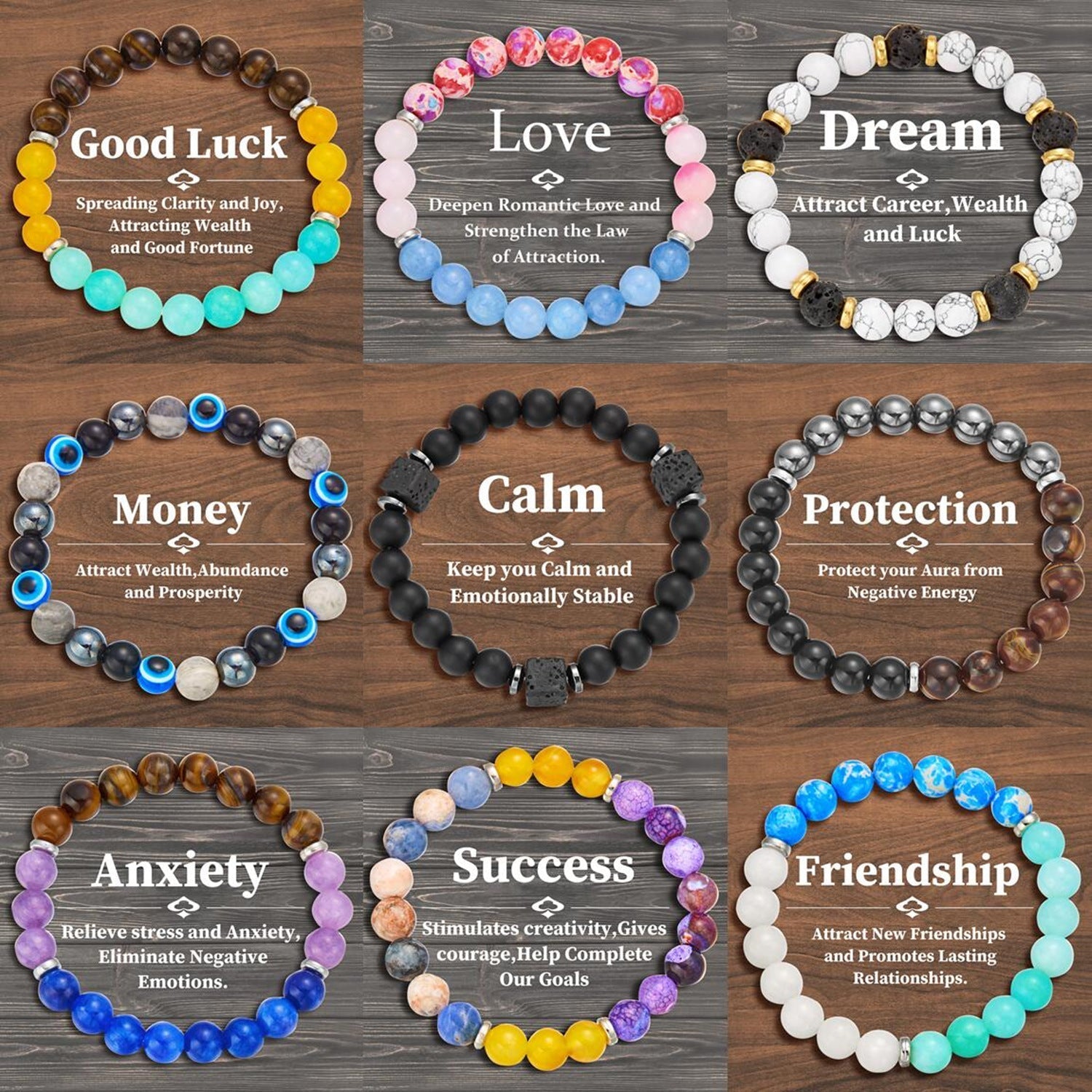 Fashion Personality Meaning Love Natural Stone Bracelet - electronic accessories