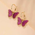 Fashion Simple Women Butterfly Studs - Rose Red - electronic accessories