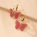 Fashion Simple Women Butterfly Studs - Watermelon Red - electronic accessories