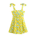 Fashion Small Temperament Printed Linen Blended Mini Dress - Yellow / L - electronic accessories