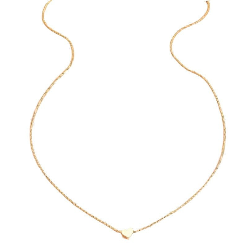 Fashion Snake Bones Chain Love Pendant Necklace - electronic accessories