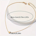 Fashion Snake Bones Chain Love Pendant Necklace - Gold - electronic accessories